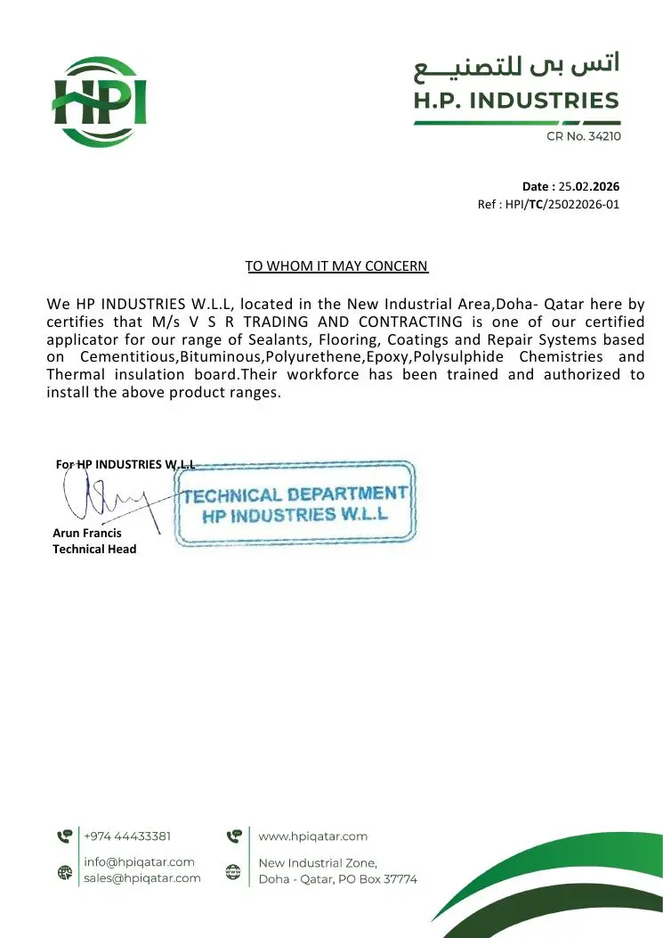 HP Industries applicator certificate